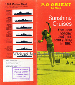 Back Cover 1964 Cruise Brochure